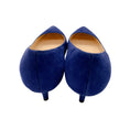 Load image into Gallery viewer, Prada Blue Suede Low Heel Pumps
