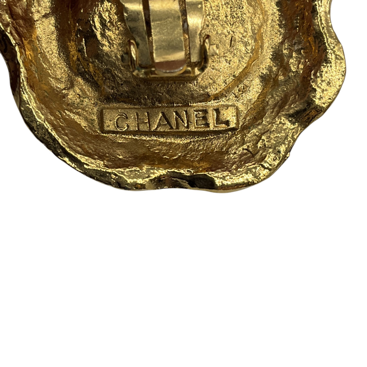 Chanel Vintage Gold Pearl Embellished Clip-On Earrings