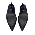 Load image into Gallery viewer, Prada Blue Suede Low Heel Pumps
