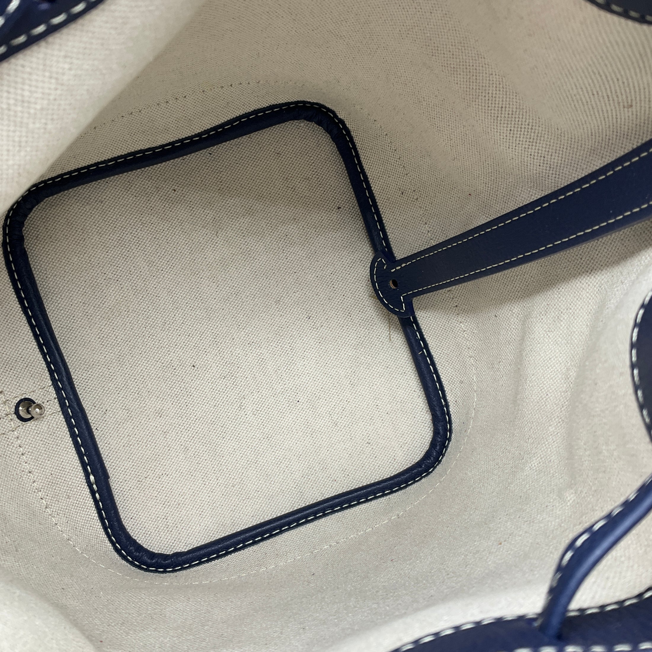 Goyard Navy Blue Goyardine Petit Flot Bucket Bag PM
