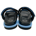 Load image into Gallery viewer, Dries van Noten Black / Blue Calf Hair Velcro Strap Sandals
