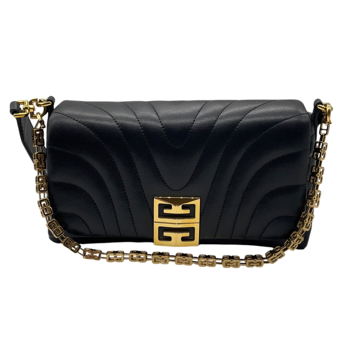 Givenchy Black Soft Calfskin 4G Quilted Small Shoulder Bag
