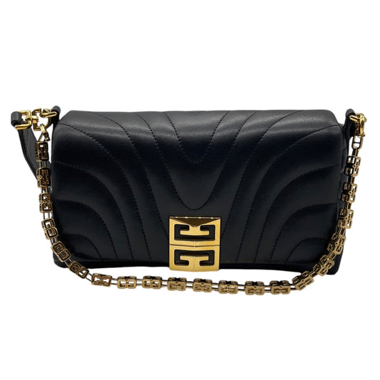 Givenchy Black Soft Calfskin 4G Quilted Small Shoulder Bag