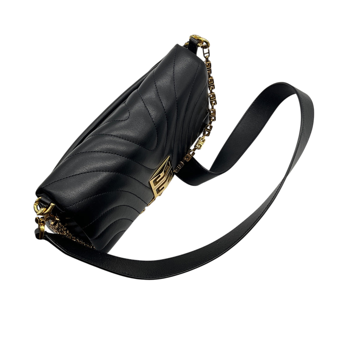 Givenchy Black Soft Calfskin 4G Quilted Small Shoulder Bag
