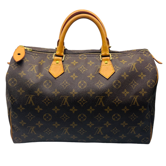 Louis Vuitton Brown Monogram Canvas Speedy 35 Handbag