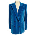 Load image into Gallery viewer, Blaze Milano Blue Double Breasted Velvet Everynight Blazer
