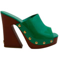 Load image into Gallery viewer, Dolce & Gabbana Green Patent Leather Platform Clogs
