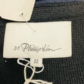 Load image into Gallery viewer, 3.1 Phillip Lim Black / Navy Motorcycle Jacket with Quilted Chiffon Detail
