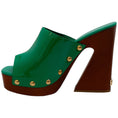 Load image into Gallery viewer, Dolce & Gabbana Green Patent Leather Platform Clogs
