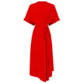 Load image into Gallery viewer, Alexandre Vauthier Red Stretch Jersey Asymmetrical Midi Dress
