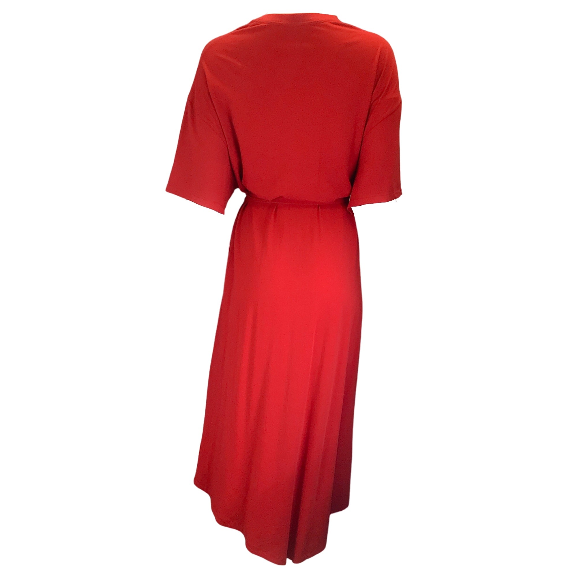 Alexandre Vauthier Red Stretch Jersey Asymmetrical Midi Dress