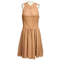 Load image into Gallery viewer, Alaia Nude Tulle Macrame Sleeveless Cocktail Dress
