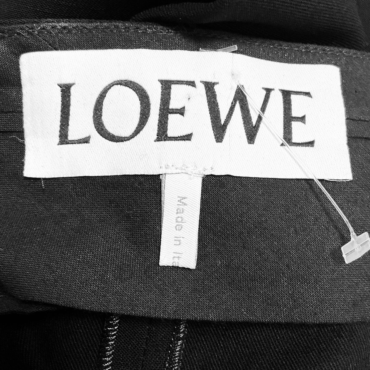 Loewe Black Belted Tailored Wool Trousers