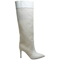 Load image into Gallery viewer, Paris Texas Bone China Embossed Croco Canvas Tall Boots
