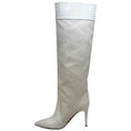 Load image into Gallery viewer, Paris Texas Bone China Embossed Croco Canvas Tall Boots
