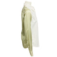 Load image into Gallery viewer, Dries van Noten White / Sage Green Cotton Denim and Satin Shirt
