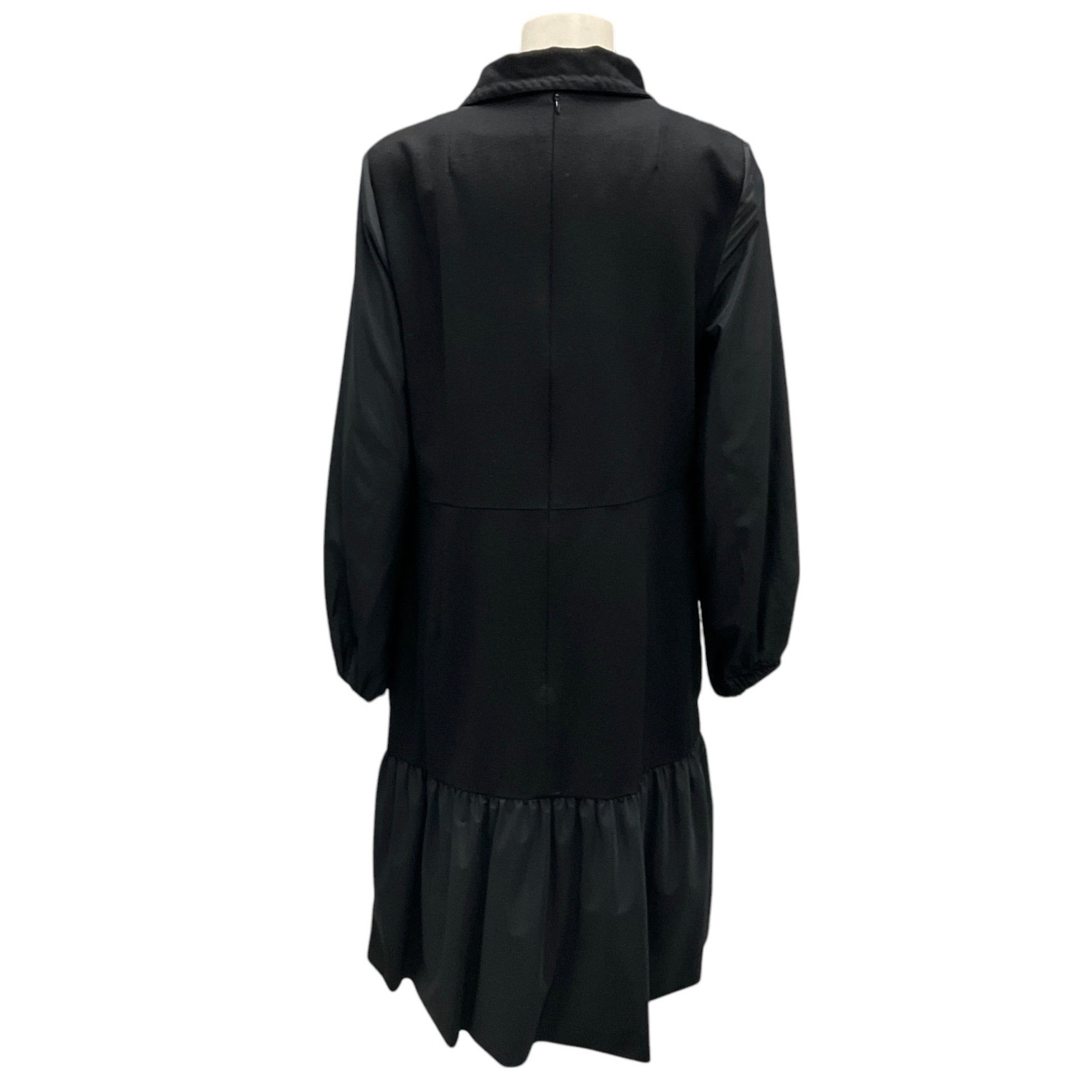 Akris Punto Black Nylon and Wool Drawstring Dress