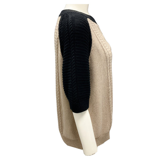 St. John Camel Caviar Spring Wool Knit Sweater