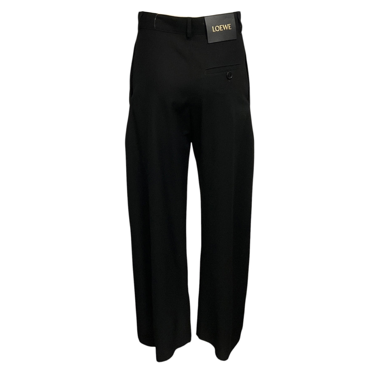 Loewe Black Belted Tailored Wool Trousers