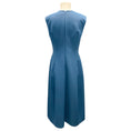 Load image into Gallery viewer, Jil Sander Blue Sleeveless V-Neck Crepe Midi Dress
