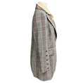 Load image into Gallery viewer, Veronica Beard Ivory / Teal Multi Plaid Jacket with Ivory Wool and Cashmere Knit Dickey
