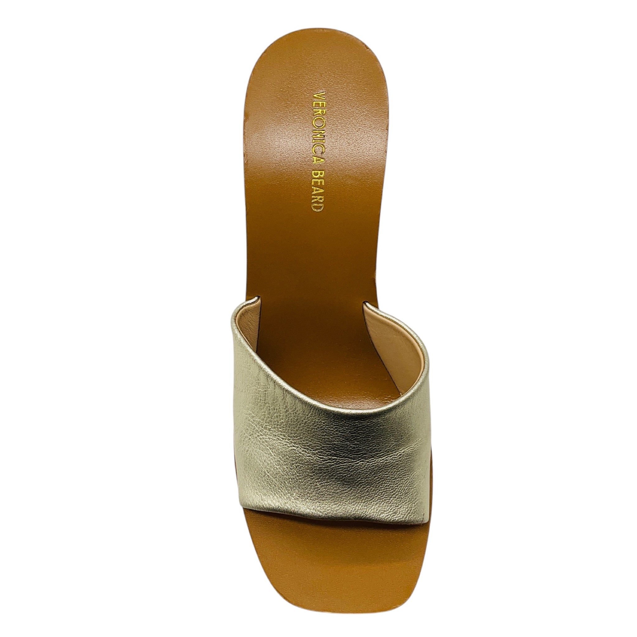 Veronica Beard Gold Metallic Paulita Platform Wedge Sandals