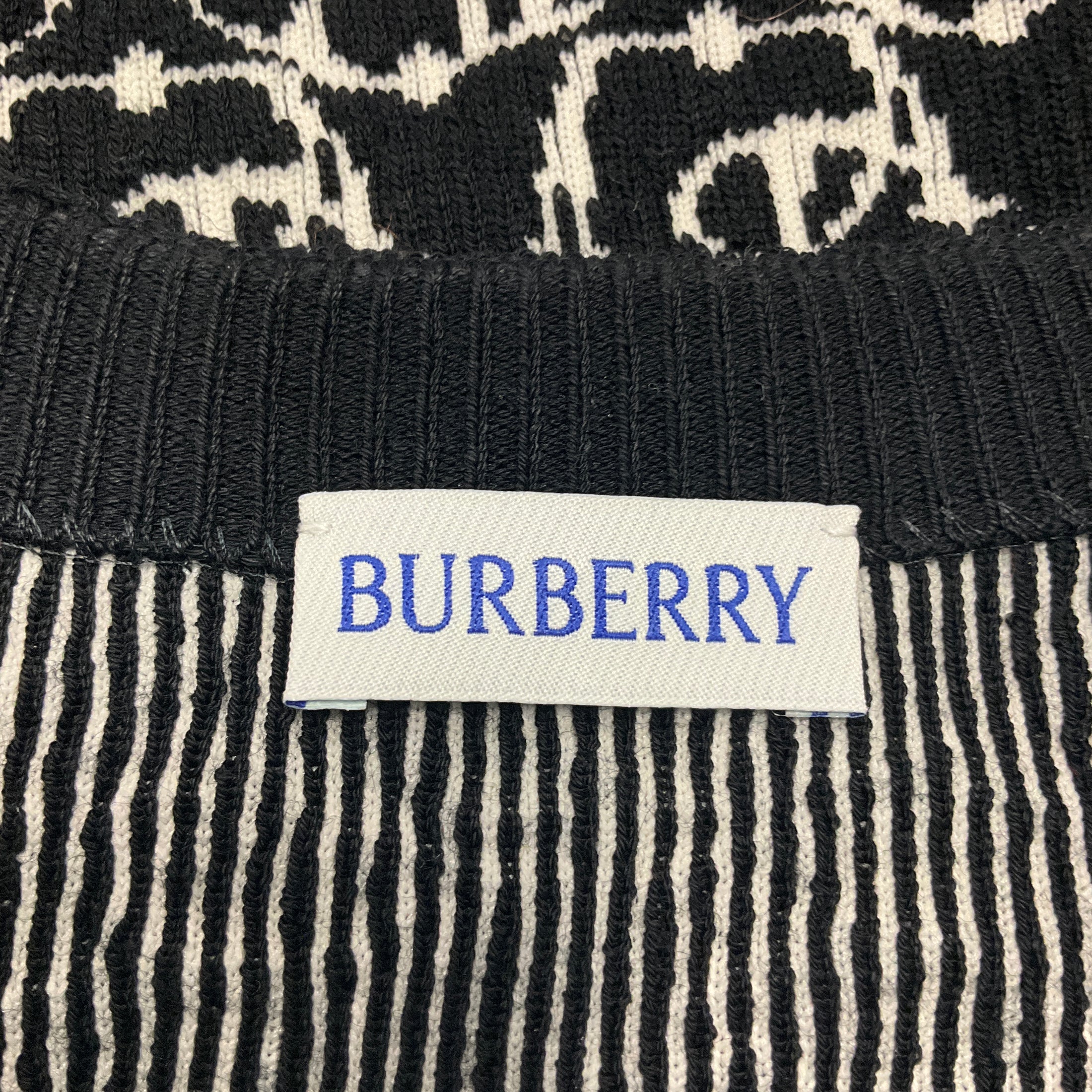 Burberry Black / White B Charm Cardigan