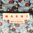 Load image into Gallery viewer, Marni Blue / Brown Cotton Floral Print Sleeveless Dress with Asymmetric Hem
