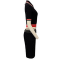 Load image into Gallery viewer, Thom Browne Navy / Red / White Cotton Rib Knit Polo Dress
