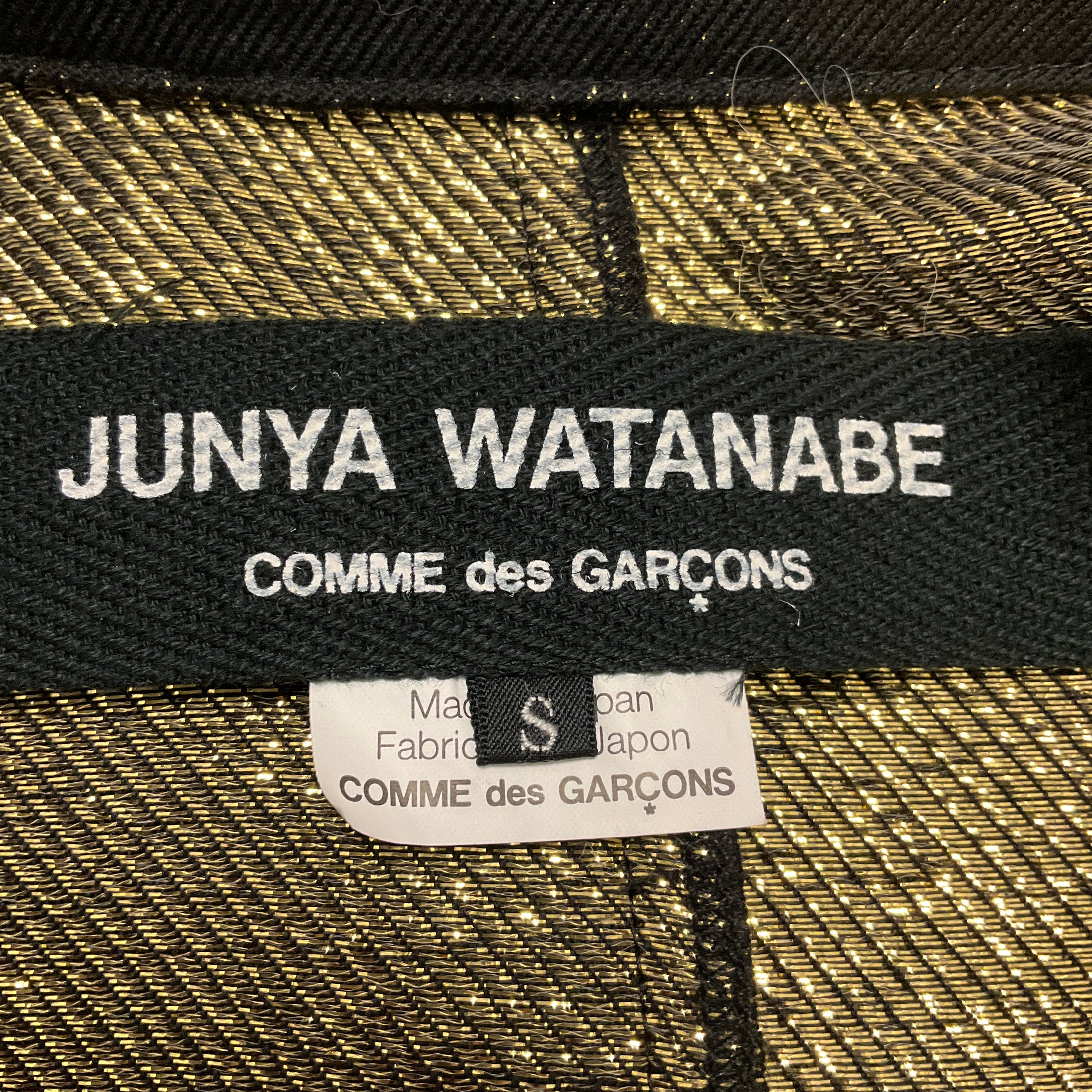 Junya Watanabe Black / Gold Metallic Speckled Blazer