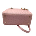 Load image into Gallery viewer, Christian Dior Light Pink Ostrich Skin Leather Lady Dior Handbag
