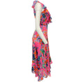 Load image into Gallery viewer, Saloni Pink Multi Floral Rita Midi Dress
