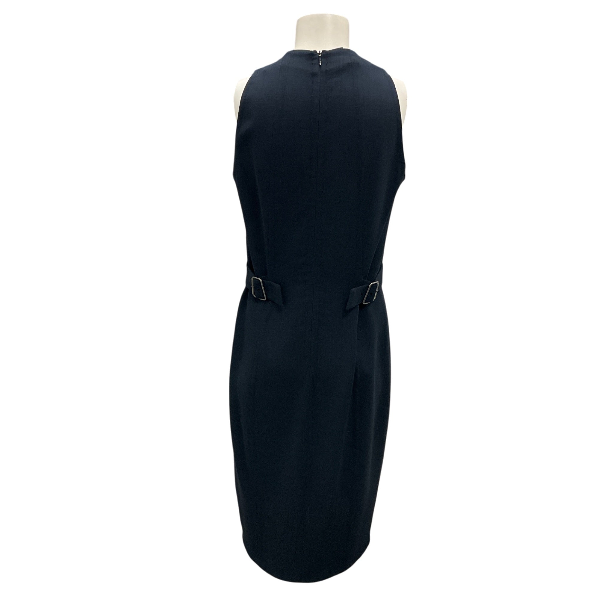 Akris Navy Blue Wool Jacket and Dress Two-Piece Set