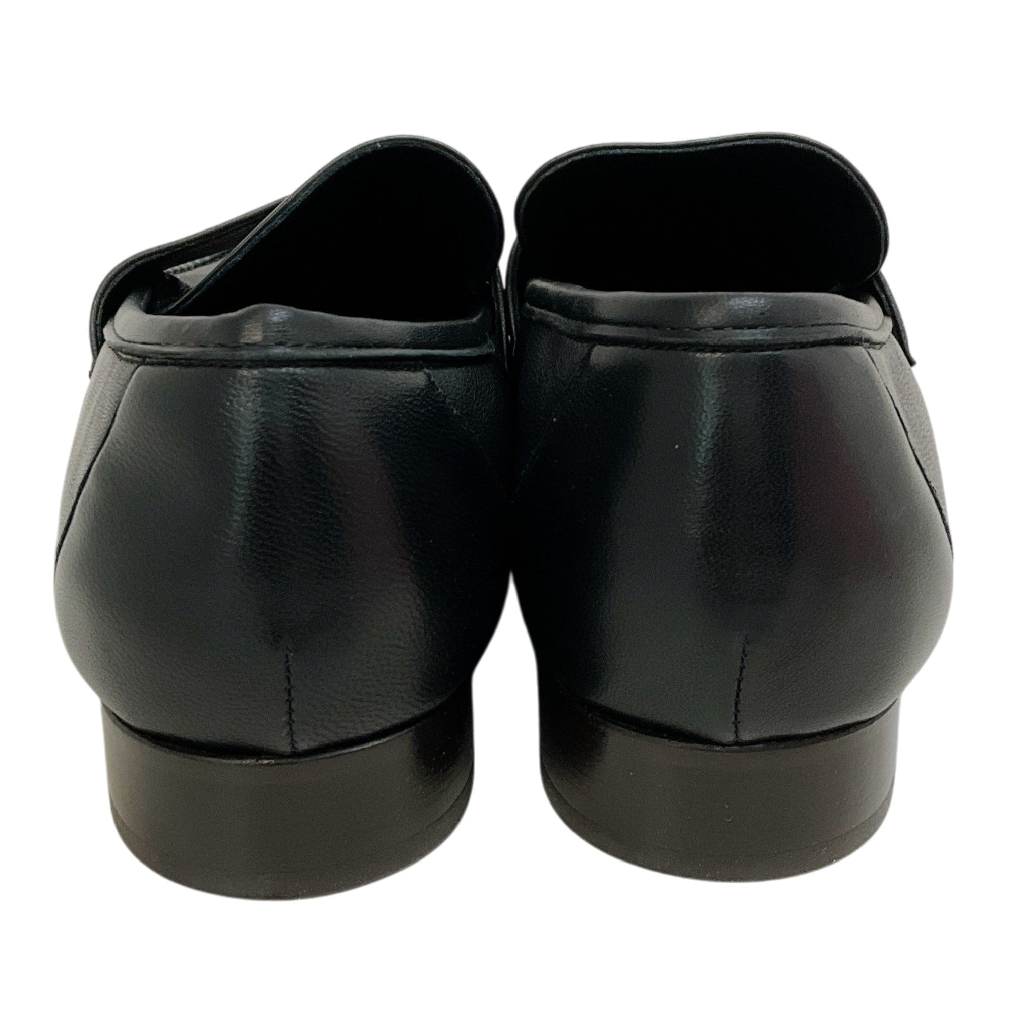 Mansur Gavriel Black Leather Ruched Loafers
