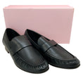 Load image into Gallery viewer, Mansur Gavriel Black Leather Ruched Loafers
