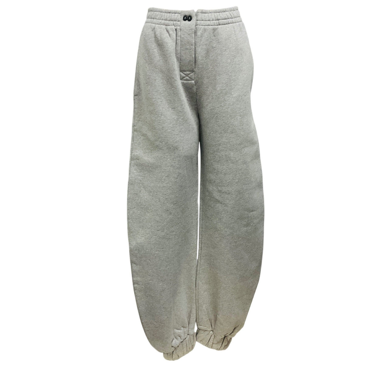 The Attico Grey Melange Cotton Sweatpants