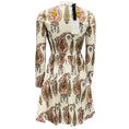 Load image into Gallery viewer, Giambattista Valli Ivory / Rose Bow Detail Paisley Printed Cotton Dress
