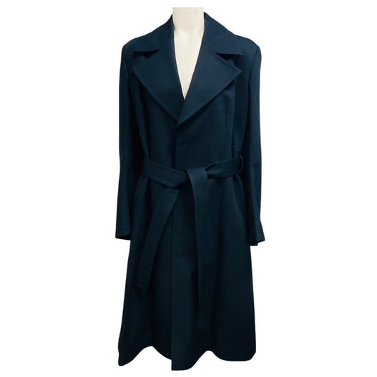 Bottega Veneta Navy Blue Cotton Canvas Belted Trench Coat