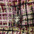 Load image into Gallery viewer, Chanel Boutique Vintage Purple / Olive Green Multi Classic Tweed Blazer Jacket with CC Logo Buttons

