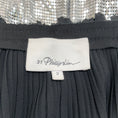 Load image into Gallery viewer, 3.1 Phillip Lim Black Pleated Skirt with Silver Chainmail Detail
