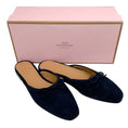 Load image into Gallery viewer, Ann Mashburn Navy Blue Suede Joy Mules
