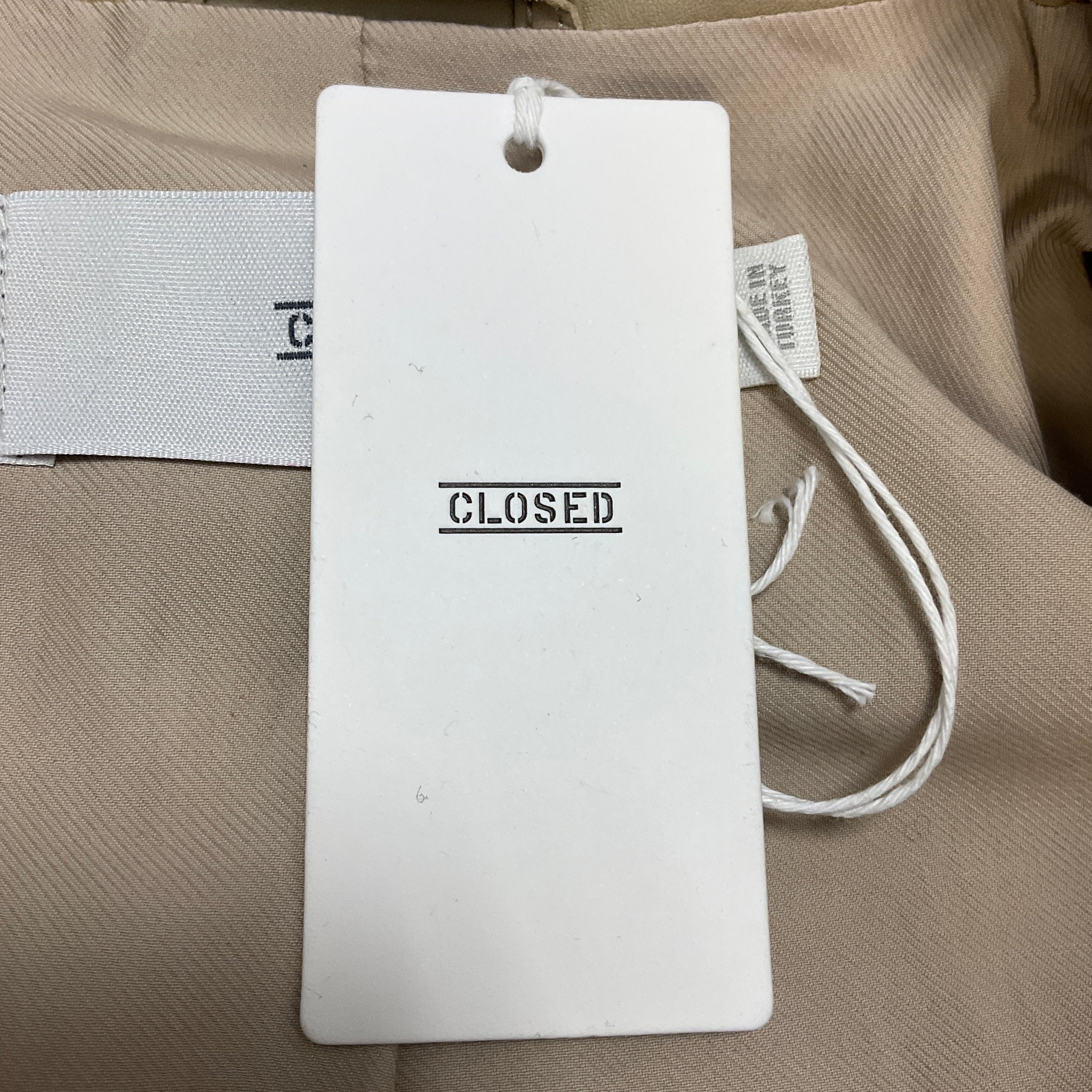 Closed Beige Moto Zip Lamb Leather Jacket