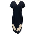 Load image into Gallery viewer, Escada Navy Blue / Ivory Embellished Dress

