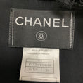 Load image into Gallery viewer, Chanel Black Vintage Cruise 2000 Collection Collarless Floral Lace Ribbon Tweed Cropped Jacket

