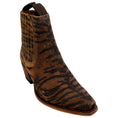 Load image into Gallery viewer, Ann Mashburn Brown Tiger Print Short Cowboy Booties

