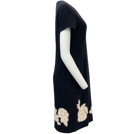 Escada Navy Blue / Ivory Embellished Dress