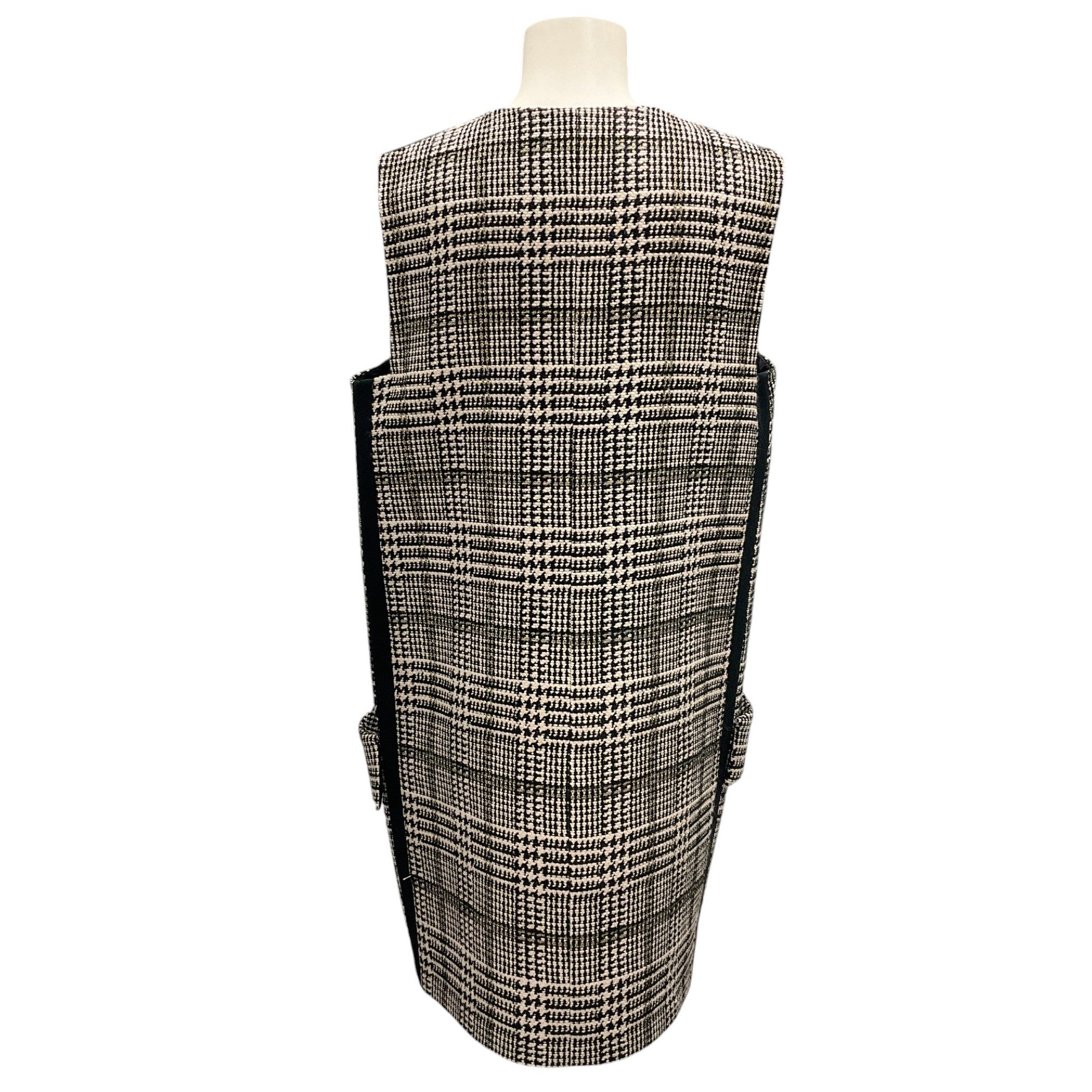 Emanuel Ungaro Black / Ivory Houndstooth Tweed Dress