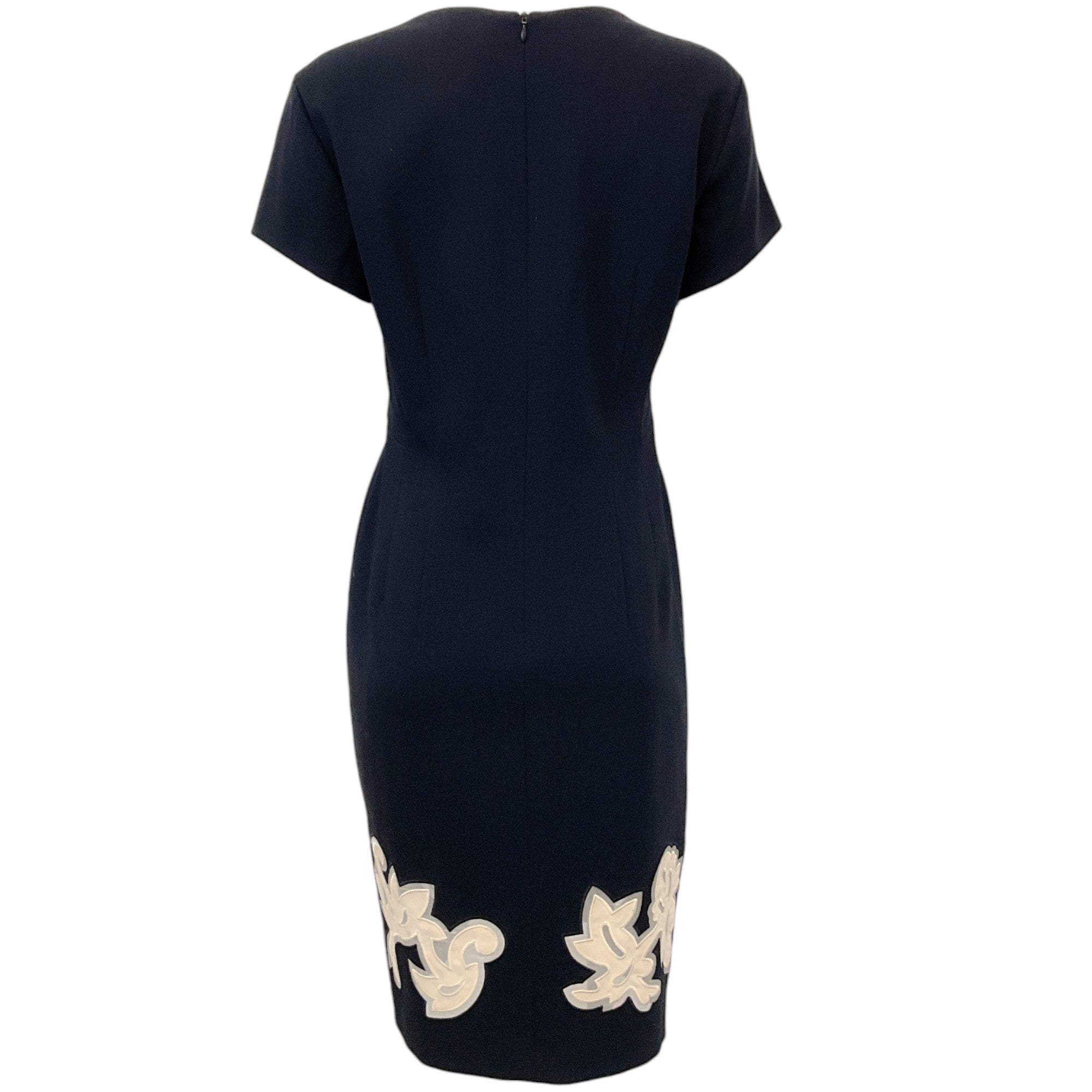 Escada Navy Blue / Ivory Embellished Dress