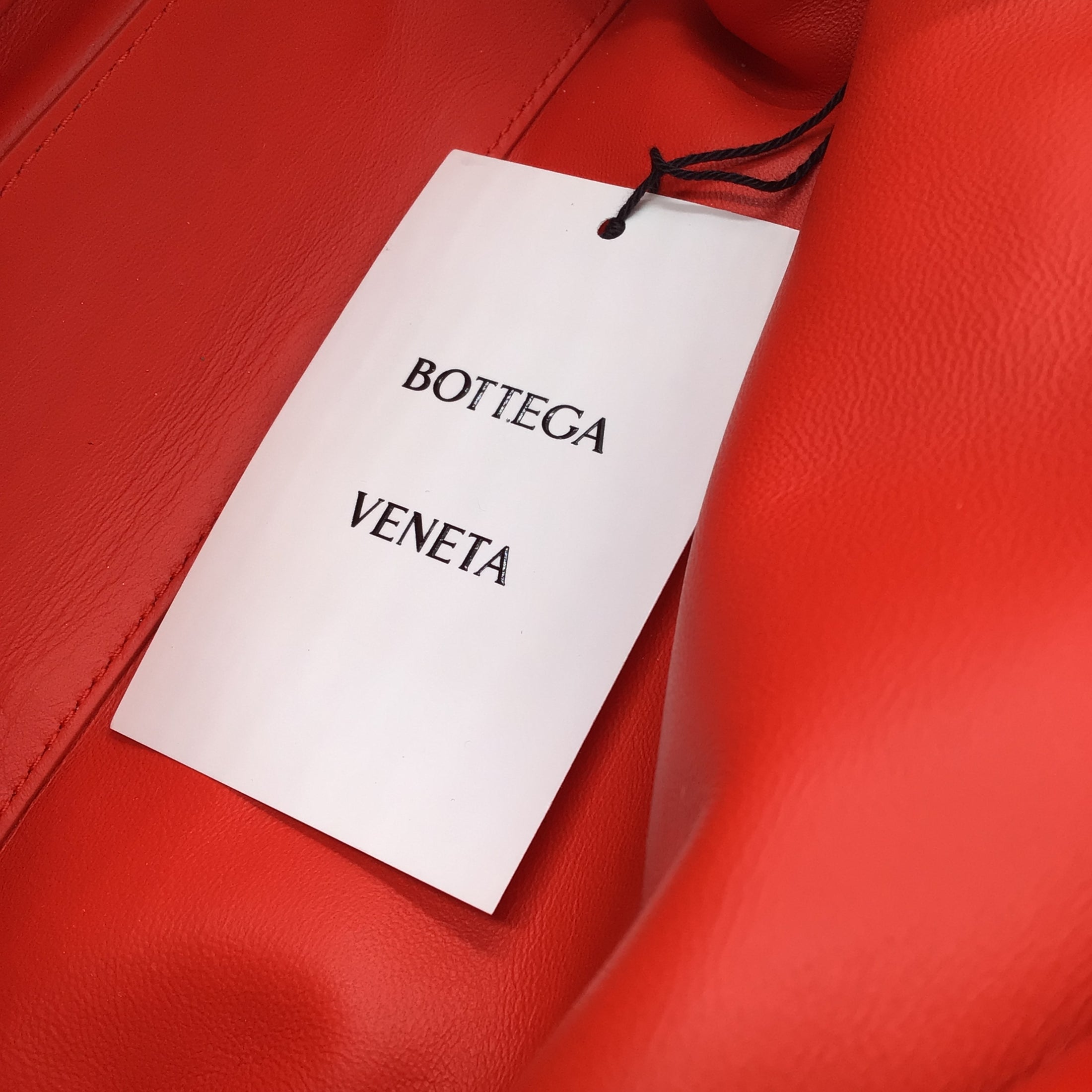 Bottega Veneta Tomato / Gold Chunky Knit Top Handle Bag