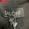 Load image into Gallery viewer, Saloni Black / Red Carmine Poppy Stamped Satin Colette Short Dress
